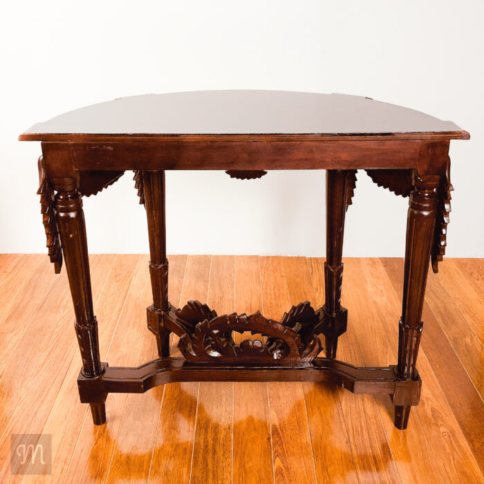 Artisan Carved - Demi Lune Console Table (Solid Mahogany) - Maison Robert Minneapolis