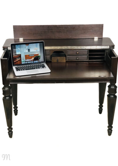 H.E. Shaw Mahogany Spinet Writing Desk @ Maison Robert Minneapolis Antiques