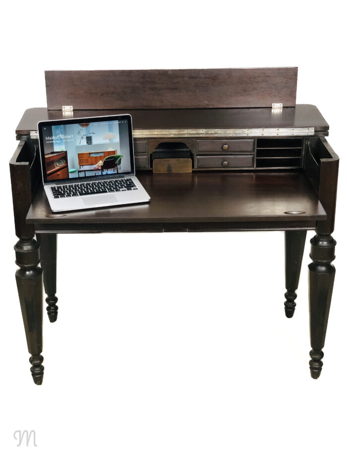 H.E. Shaw Mahogany Spinet Writing Desk @ Maison Robert Minneapolis Antiques