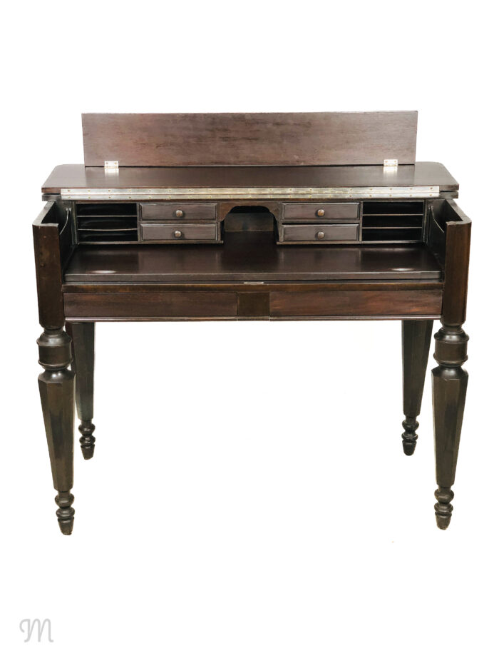 H.E. Shaw Mahogany Spinet Writing Desk @ Maison Robert Minneapolis Antiques