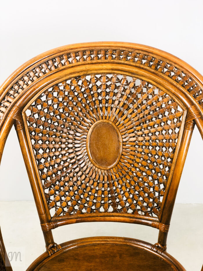 Vintage Rattan Peacock Chair c.1970