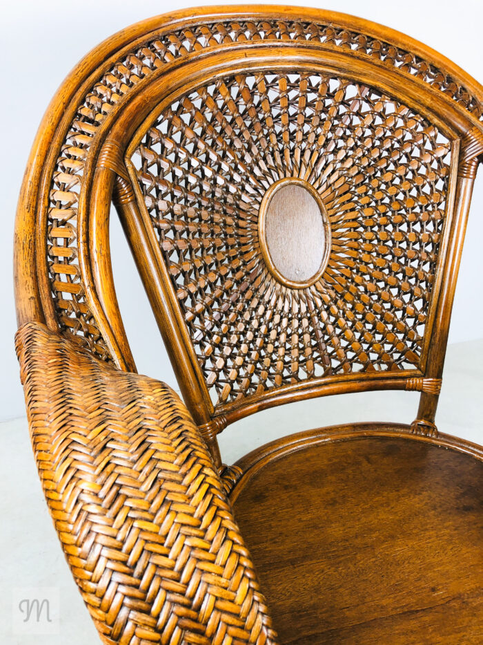 Vintage Rattan Peacock Chair c.1970