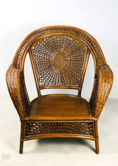 Vintage Rattan Peacock Chair c.1970