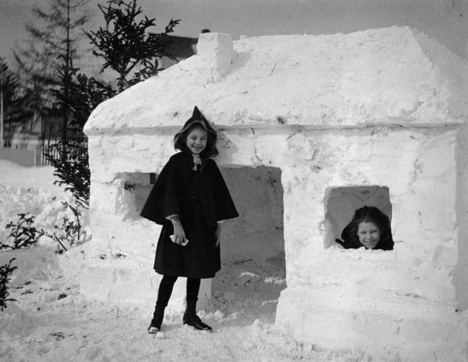 snow fort, Minneapolis 1910